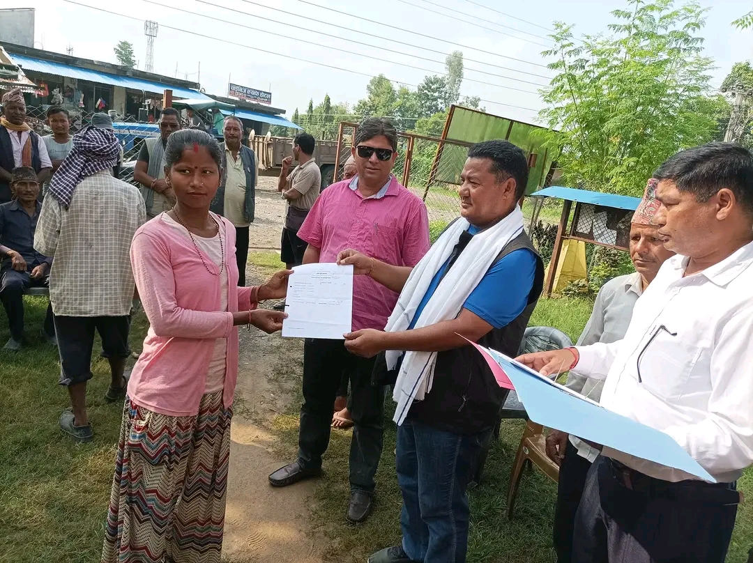 बर्दगोरियामा जग्गाको निस्सा वितरण सुरु, लालपूर्जाबिहीनहरु जग्गाको मालिक बन्ने प्रक्रिया सुरु