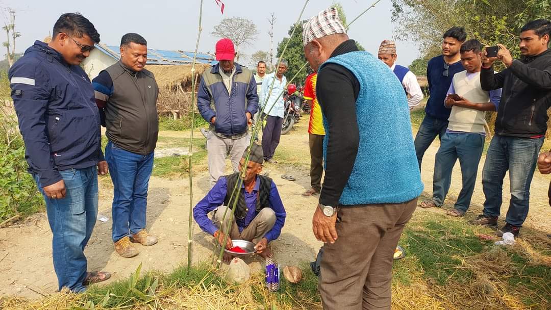 बर्दगोरिया ६ जोकाही - पृथ्वीपुर जोड्ने कालोपत्रे सडकको शिलान्यास