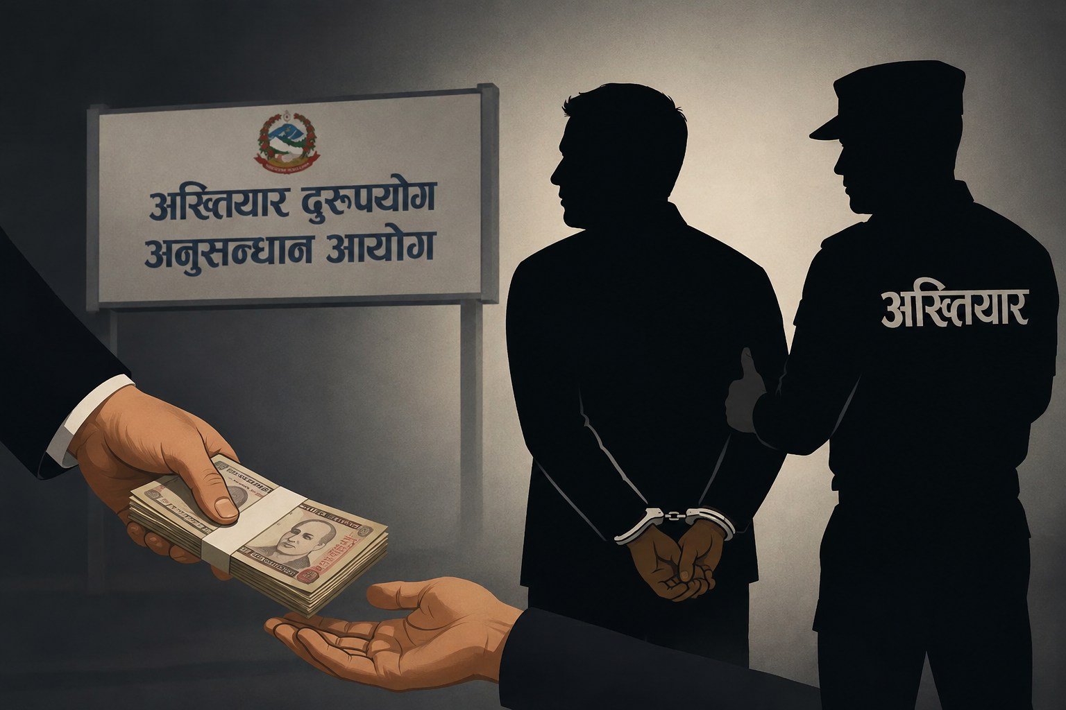 कैलालीमा दुई लाख रुपैयाँ घुससहित विव्यस सदस्य अख्तियारको फन्दामा